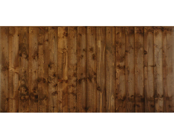 Featheredge Panel 1.83m x 0.91m Dip Treated Chestnut