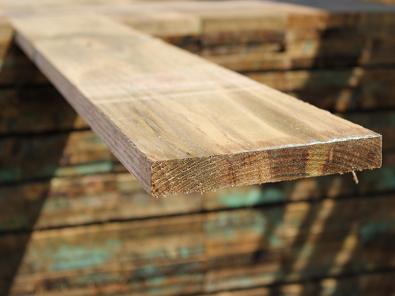 22mm x 150mm 3.0m Timber Gravel Board Pressure Treated Green