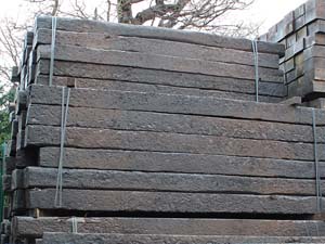 250mm x 150mm 2.6m Old Reclaimed Sleeper Creosote Treated
