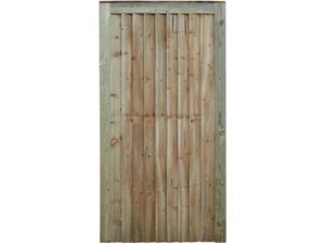 Featheredge Gate Flat Top - Height 1.75m